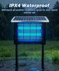 Outdoor Solar Mosquito Zapper Portable with 13 Ft Extension Cord, Rechargeable Electric Bug Zapper in rain with LED light