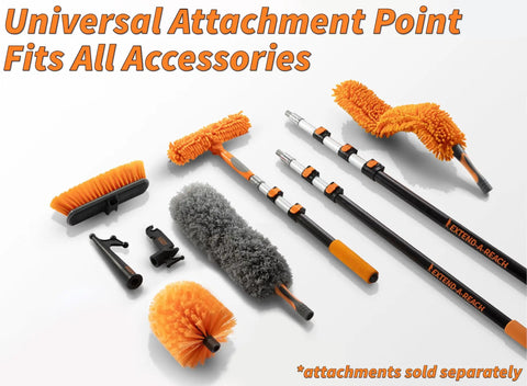 Pro Grade Telescoping Extension Pole 5 To 30 Feet With Up To 36 Feet Reach From Ground For Painting Cleaning Gutters And Outdoor Maintenance Adjustable Length For Hard To Reach Tasks And Everyday DIY Work, universal attachment point
