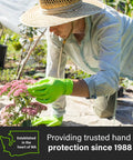 GLOVEWORKS HD green disposable heavy-duty gloves, 8 mil, latex-free, size medium, 2 boxes of 100