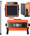 Solder Smoke Absorber Kit With Tiltable Fume Extractor and Flexible Helping Hands shown with dimensions