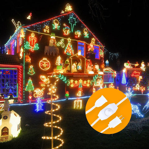 Plug In Lamp Dimmer Switch With 6 Foot Cord Rotary Dial Control For 120V 150W Dimmable Lights, Christmas display