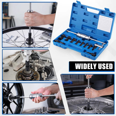 Beefy Blind Hole Bearing Puller Set With Slide Hammer Internal Bearing Extractor Kit for hubs, bottom brackets, and headsets