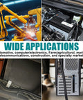 Heavy-Duty 1/4 Inch Split Wire Loom Tubing, 30 Ft Slick Cord Protector shown in various applications including automotive and electronics.