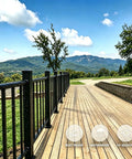 Top Shelf Deck Railing Kit For Patios And Balconies With Post 36 Inch Height And 3 Feet Wide durable outdoor guardrail by a deck.