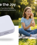 Portable No Screen MP3 Player With Wired Headphones And Built In Speaker 4GB Memory Card For 500 Plus Songs in use outdoors