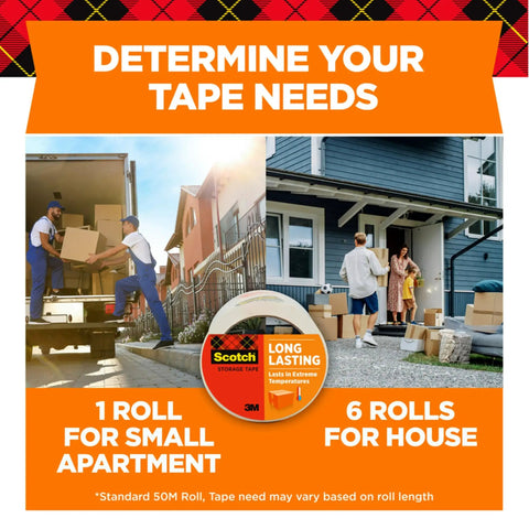 Ridiculously Strong Clear Packing Tape For Moving And Home Storage Boxes Heavy Duty Self Sealing Adhesive 1.88 By 54.6 Yards Three Inch Core Six Roll Pack All Weather Kick Butt Grip Clear Finish