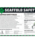 Must Have Scaffold Safety Poster For Job Sites OSHA 1926 Subpart L Fall Protection Base And Support Requirements Construction Site Safety Training Chart For Jobsite Compliance And Erection Use Inspection front view