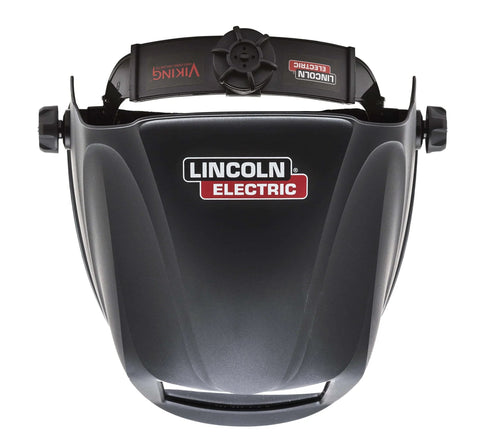Front view of Viking Industrial Passive Black Welding Helmet For MIG TIG And Stick Welding, durable black hood design