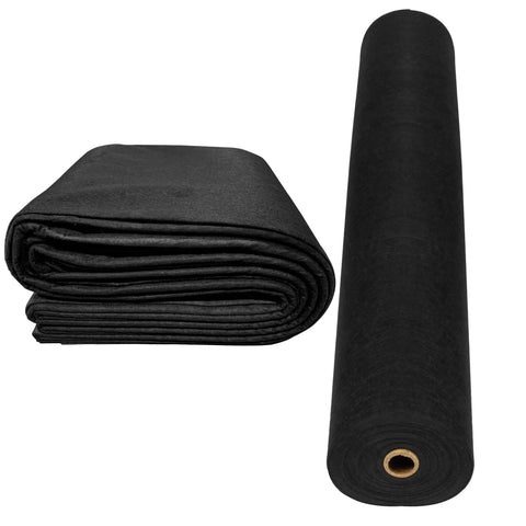 Roll and folded stack of 8 Ounce Heavy Duty Geotextile Fabric For Landscaping And Erosion Control Non Woven Underlayment For French Drains And Construction Projects Easy To Install And Ultra Durable For Long Lasting Soil Separation