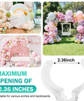 20 Pack Clear 3.5 Inch Spring Balloon Arch Clips Set for Party Backdrops, Weddings, Birthday Balloons, 2.36 inch opening