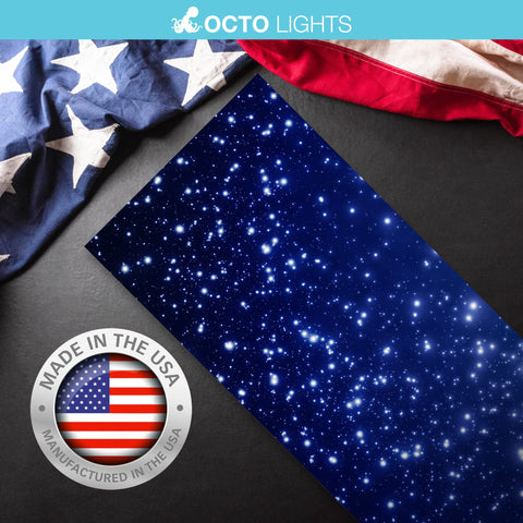 Fluorescent Light Cover For 2x4 Ceiling Fixtures With Premium Backlit Film, Starry Night Design, Made in USA, Pack of 4