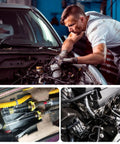 Mechanic using 160 Piece Nylon Fuel Line Clip Kit With Seven Sizes For 3 8 Inch And 5 16 Inch Hoses on car engine