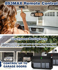 Woman using 893MAX remote control in car, 2 Pack Wireless Garage Door Keypad And 893MAX Universal Remotes, 315 390 MHz