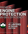 High-Flow Lifetime Engine Air Filter For 2019-2026 GM Trucks And SUVs Boosts HP And Throttle Response Washable Design