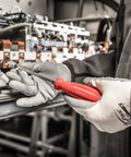 Technician using Slotted and Phillips Driver Set 8244 With True To Size Tips Pro Grade, Convex Soft Grip Handle on control panel