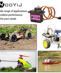 Collage showing MG90D 4 Pack 9G Digital Micro Servo with Full Metal Gears, 270 Degree Sweep installed in RC car, robot, drone, boat