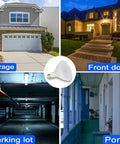 Radar Motion Sensor Outdoor Flood Light Bulbs PAR38 LED Dusk to Dawn Security Bulbs 15W 100W Equivalent 5000K Daylight for Porch Garage Driveway 360 Degree Coverage Weatherproof No Brainer Install 2 Pack used on garage, front door, parking lot, and porch