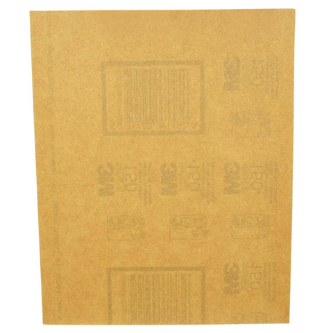 Aluminum Oxide Sandpaper Set 9 By 11 Inch 5 Sheets With Assorted Grit 100 150 220, sheet front view.