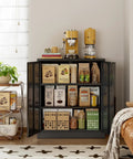 Heavy Duty Metal Storage Cabinet With Locking Doors And Adjustable Shelves, 36 Inch Tall Steel Cabinet in living room setup with coffee supplies