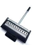 12 Inch Box And Pan Brake Mini Metal Bender for Home Shop with removable segmented fingers and handle on white background