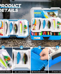 Telescopic Fishing Rod And Reel Combo With Tackle Box And Collapsible Rod And Lures Box, 373Piece tackle set with lures displayed.
