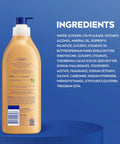 Game Changer Cocoa Butter Body Lotion For Crispy Dry Skin With Hyaluronic Acid And 72 Hour Deep Hydration To Melt Away Flakiness Reveal A Natural Glow And Leave Your Complexion Feeling Like Velvet All Day Long In A 16 9 Oz Tube, showing ingredients on back of the tube.
