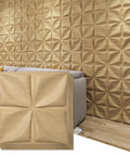 Brown Wood 3D Flower PVC Wall Panels Set Of 12 Covers 32 Sq Ft Dope Home Decor For Living Room Bedroom Office Lobby Easy Glue Or Command Strip Install