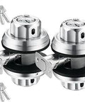 Twist To Lock Deadbolt Front Door Lock Keyless Heavy Duty Single Cylinder Security Lock In Stainless Steel 304 Pack Of 2