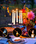 8 Piece Flameless Taper Candles With Two Remotes And Timer Eight Inch 3D Wick Floating Flicker Led Window Candles Battery Operated