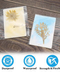 Clear Heat Shrink Wrap Bags 50 Pack, 24x16 Inch POF Pouch with flower cards showcasing durability, clarity, and sealing.