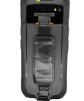 Back view of Boss Level 6 Inch Android 12 Handheld Barcode Scanner Rugged Portable PC showing strap and camera.