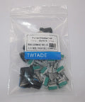 Ten Pack 10K Potentiometer Kit With Knurled Shaft, Top Adjustment, Three Pin Rotary Linear Potentiometer RK097N-3-10K Style