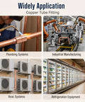 Premium Quarter Inch Straight Copper Pipe Fittings And Heavy Duty Couplings For Reliable Plumbing Repairs And Home Diy Projects Kickass Tubing Connectors used in plumbing and HVAC systems.