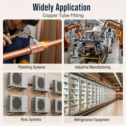 Premium Quarter Inch Straight Copper Pipe Fittings And Heavy Duty Couplings For Reliable Plumbing Repairs And Home Diy Projects Kickass Tubing Connectors used in plumbing and HVAC systems.