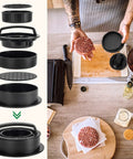 Man using 3 In 1 Nonstick Burger Press For Stuffed Patties, Sliders And Regular Burgers, Detachable Indent Press For Filling