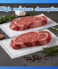 100 Piece Meat Absorbent Pads 4x7 Inch White Food Grade Soaker Pads For Meat And Fish Packaging Locks In Juices And Wetness Keeps Meat
