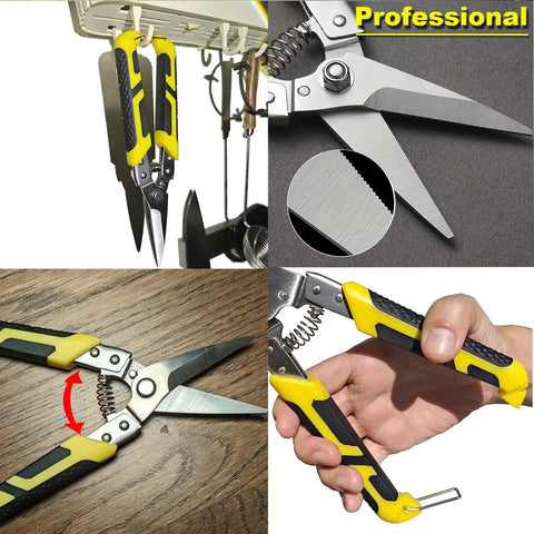 Beefy Heavy Duty Tin Snips 8.7 Inch Aviation Straight Metal Cutter with Comfort Grip and Stainless Steel Blades in various angles