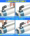 Clear PU Air Hose 12mm OD 8mm ID 10 Meter Polyurethane Tube insertion and removal steps