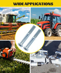 8 Pack Grade 2 Beefy Shear Bolts With Nylock Nuts For Rotary Cutters And Tractors One Half Inch By Thirteen Pitch Three And One Half Inch Length Half Thread Heavy Duty Fasteners supported by tractor and machinery images