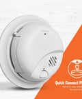 12 Pack Hardwire Interconnect Smoke Detectors With Battery Backup For Reliable Whole House Sync And Smart Thermal Readings, quick connect plug.