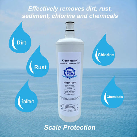 Heavy Duty Commercial Coffee And Ice Maker Replacement Water Filter 12 Pack handles 20000 gallons, removes dirt and rust.