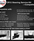 CR12 Steering Service Kit Pinion Rack For Cub Cadet CC30 CC30H CC30E Electric Hydro Mini Riders And MTD Columbia CR30