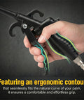 Heavy Duty High Flow Air Blow Gun With Angled Bent Nozzle ergonomic handle design ensuring a comfortable grip during use.