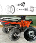 Rear Wheel Hub And Bearing Studs Kit For Polaris ATV And SxS RZR 800 And Sportsman Series Beefed Up 400 450 500 570 700 800 Ace 2006 2023 Heavy Duty Direct Fit Replacement For Reliable Performance Durability And Easy Install On Trails with illustration and ATV.