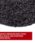 Pro Grade Silicon Carbide Disc for Rust and Paint Removal - Extra Coarse No Nonsense Heavy Duty XO-DC T27 texture close-up