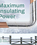 Foiled Back Fiberglass Pipe Insulation Wrap 25 Foot Long, 3 Inch Wide, 1 Inch Thick With Vapor Barrier on metal pipe