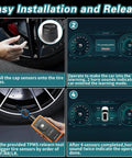 DIY Ready TPMS Sensor Kit For GM Vehicles After 2006 Plug And Play For Chevy Silverado Buick Cadillac GMC Pontiac Four Pack Replacement Universal Fit Easy Install No Relearn Reliable Tire Pressure Monitoring, 4-step install guide