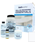 Roll On Refinishing Kit With 22 Fl Oz White High Gloss Resin Coating And Non Slip Additive Quick Dry In About 12 Hours Perfect For Bathtubs Tile Sinks And Showers Coating Materials Only.