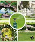 Motion Activated Yard Sprinkler System With Adjustable Head Deterrent For Deer Cats Raccoons And Dogs Skunk Deterrent Scares Off Intruders Outdoor Lawn Water Sprinkler Hose Not Included in garden, pond, and pasture use