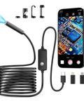 1920P HD Borescope With 8 Adjustable LEDs Semi Rigid Endoscope for Tight Spaces and Deep Inspection of Pipes Engines and Walls